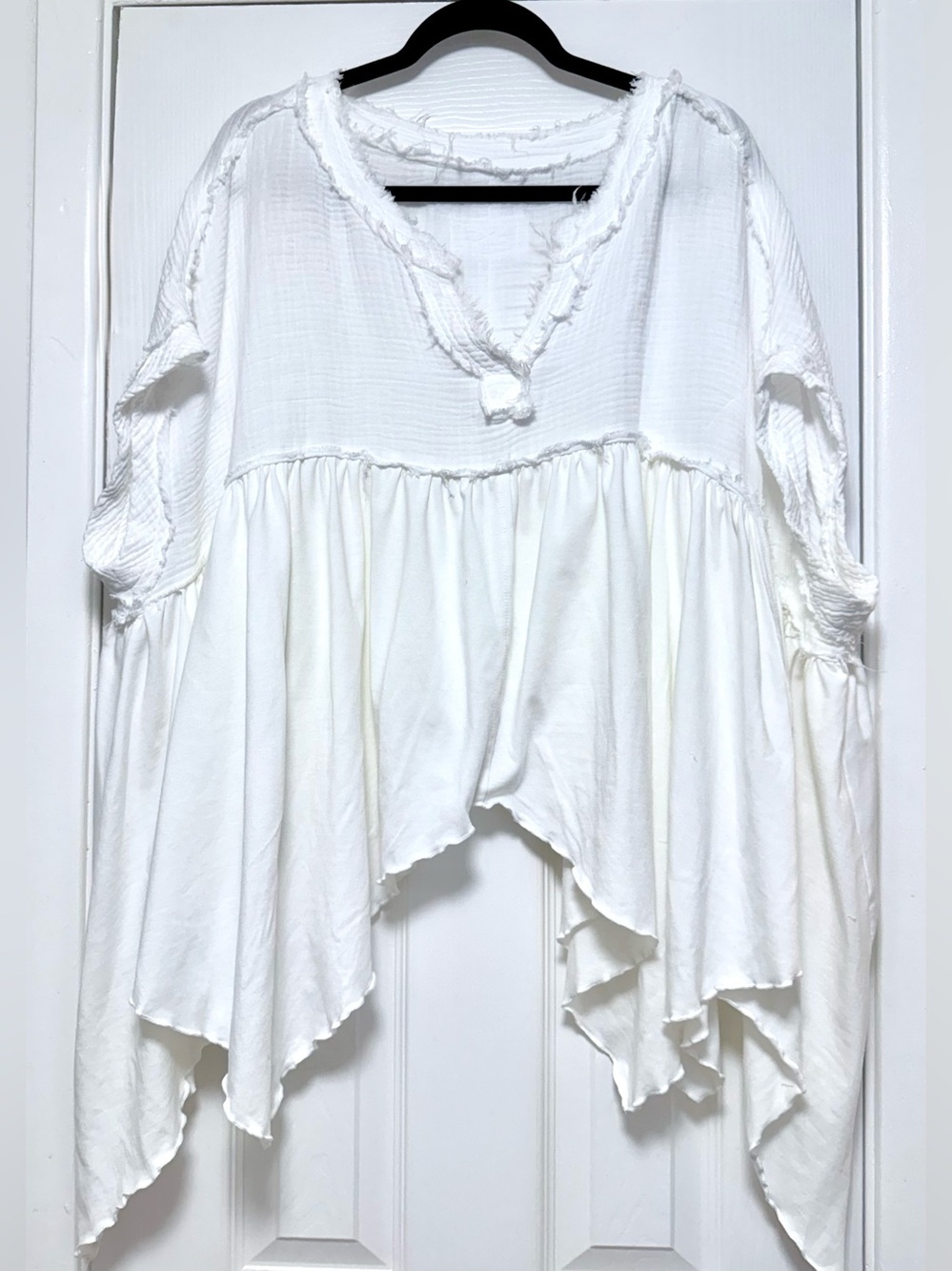 Woman’s Boho Oversized Gauze Cotton Shirt